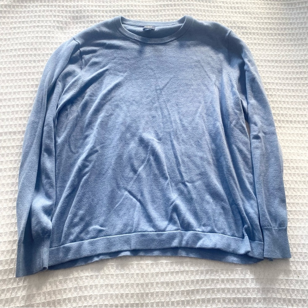 J. Crew factory Cotton crewneck sweater-tee light blue XL